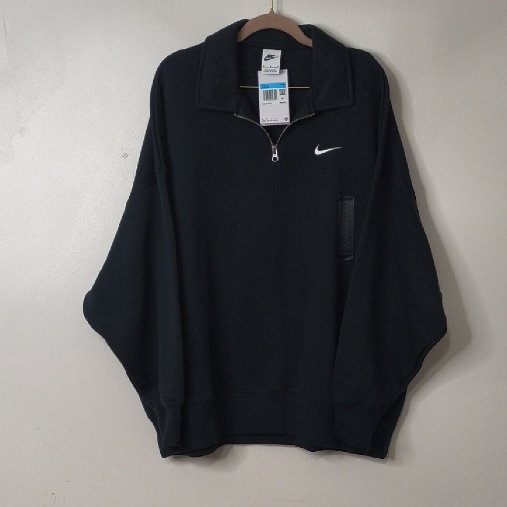 Nike Men's Black Zip-Up Sweater